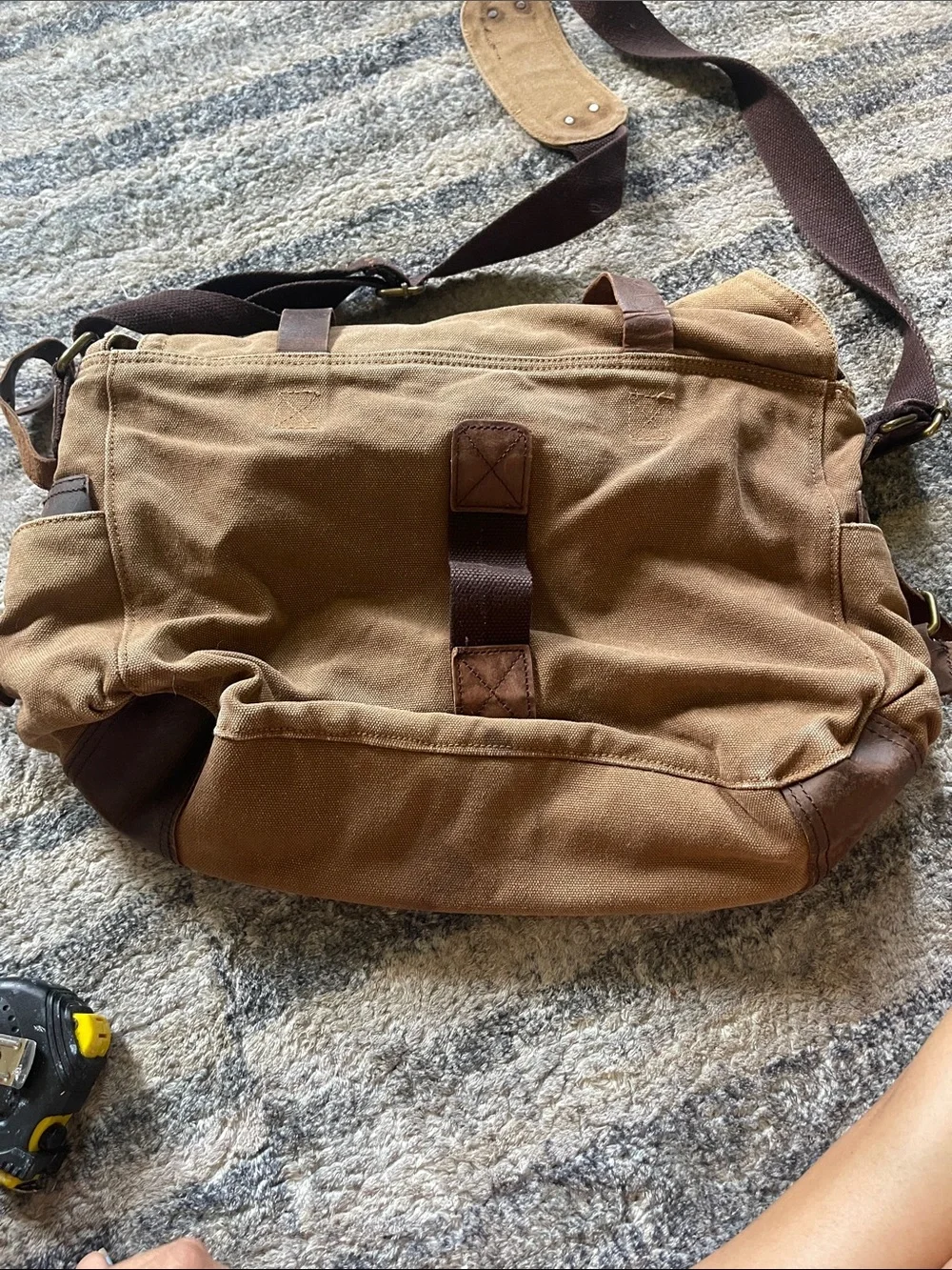 Muchuan Canvas Messenger Bag in Brown - Men